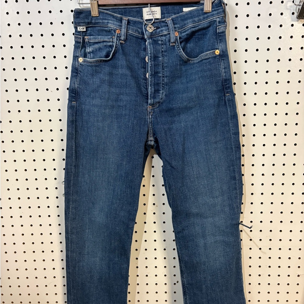 Citizens Of Humanity Straight Leg Dark Blue Jeans
